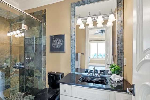 a bedroom with two beds and painted walls