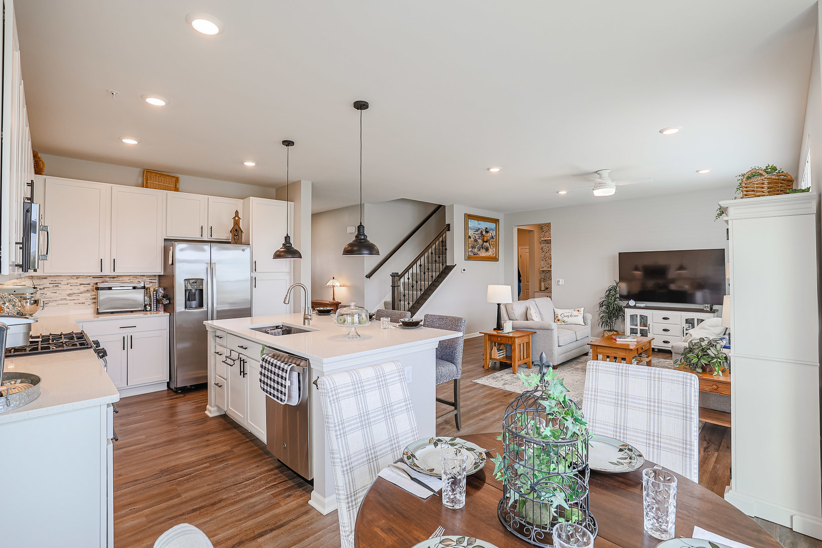 216 North Barry Road South Elgin, IL 60177 - Photo 11 of 50 a view of kitchen with stainless steel appliances kitchen island granite countertop a stove and a sink