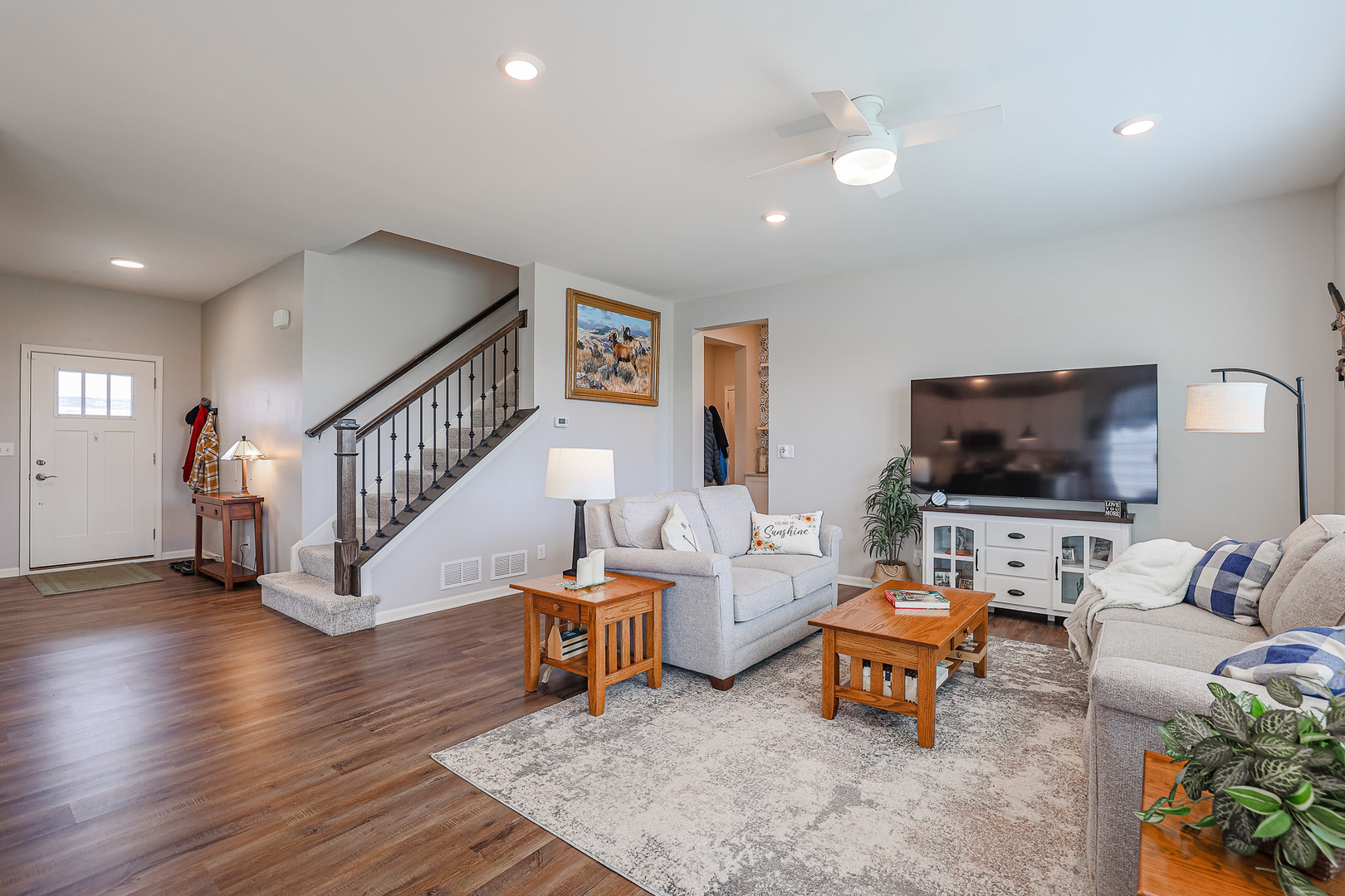 216 North Barry Road South Elgin, IL 60177 - Photo 13 of 50 a living room with furniture and a flat screen tv