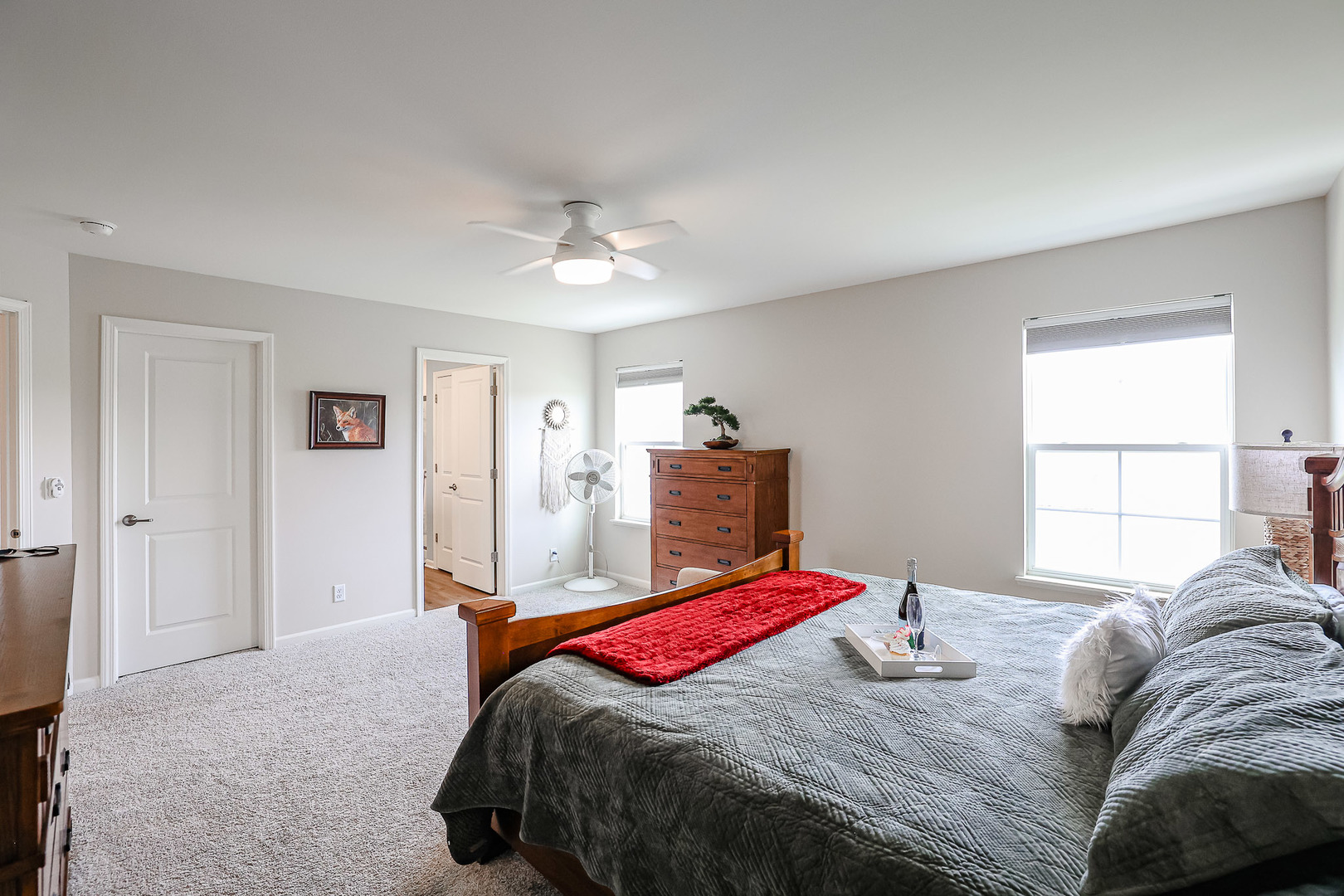 216 North Barry Road South Elgin, IL 60177 - Photo 18 of 50 a bedroom with a bed and a window