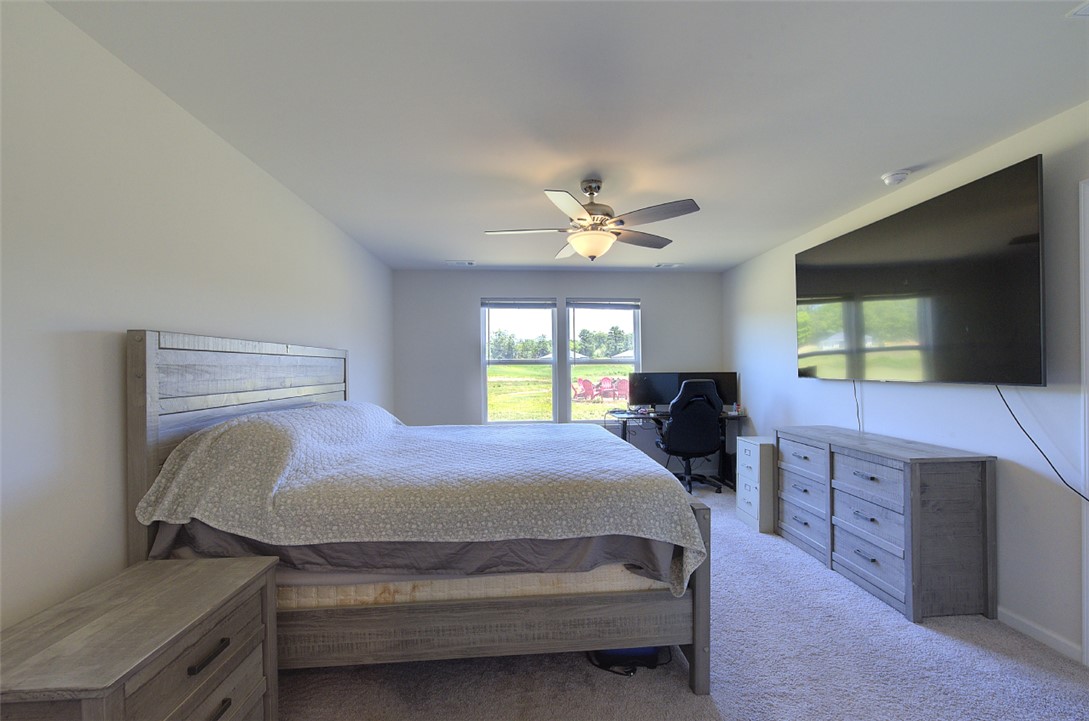 408 Chadwick Lane Walhalla, SC 29691 - Photo 15 of 44 A peaceful primary bedroom retreat featuring plush carpeting and a bright window overlooking verdant views.