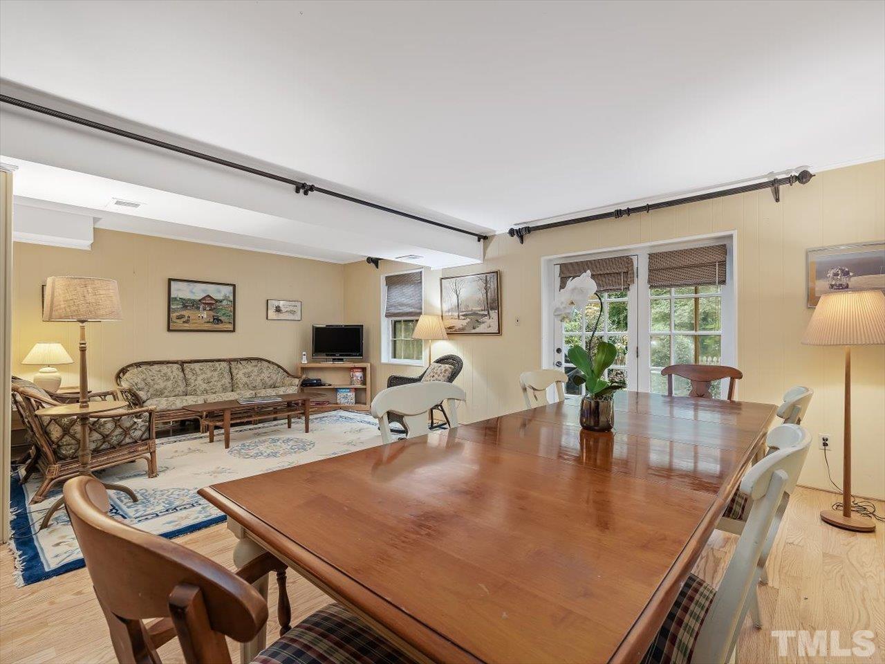 2868 Wycliff Road Raleigh, NC 27607 - Photo 21 of 28 a dining room with furniture and wooden floor