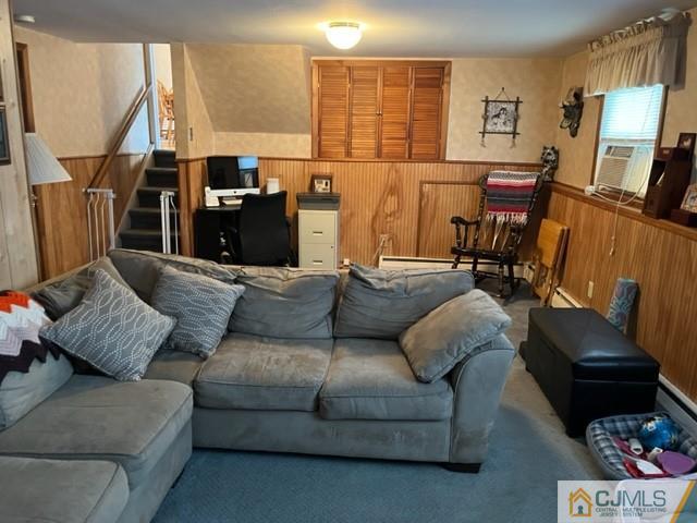 730 Lawrence Road Bound Brook, NJ 08805 - Photo 15 of 23 a living room with furniture fireplace and a flat screen tv