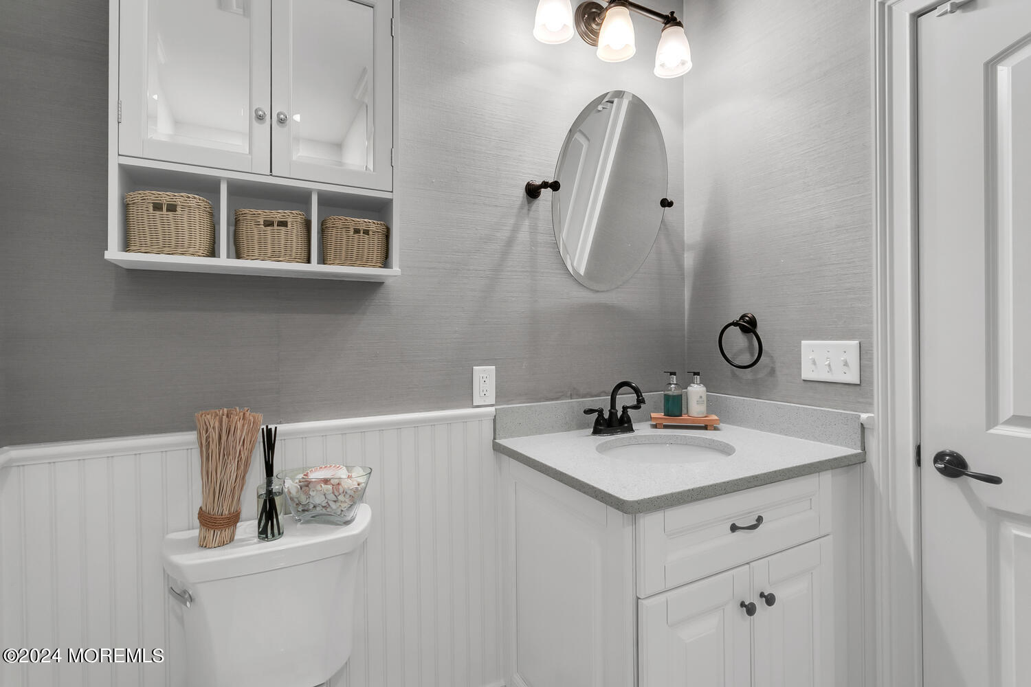 19 Old Phalanx Road Lincroft, NJ 07738 - Photo 23 of 68 a bathroom with a sink and a mirror