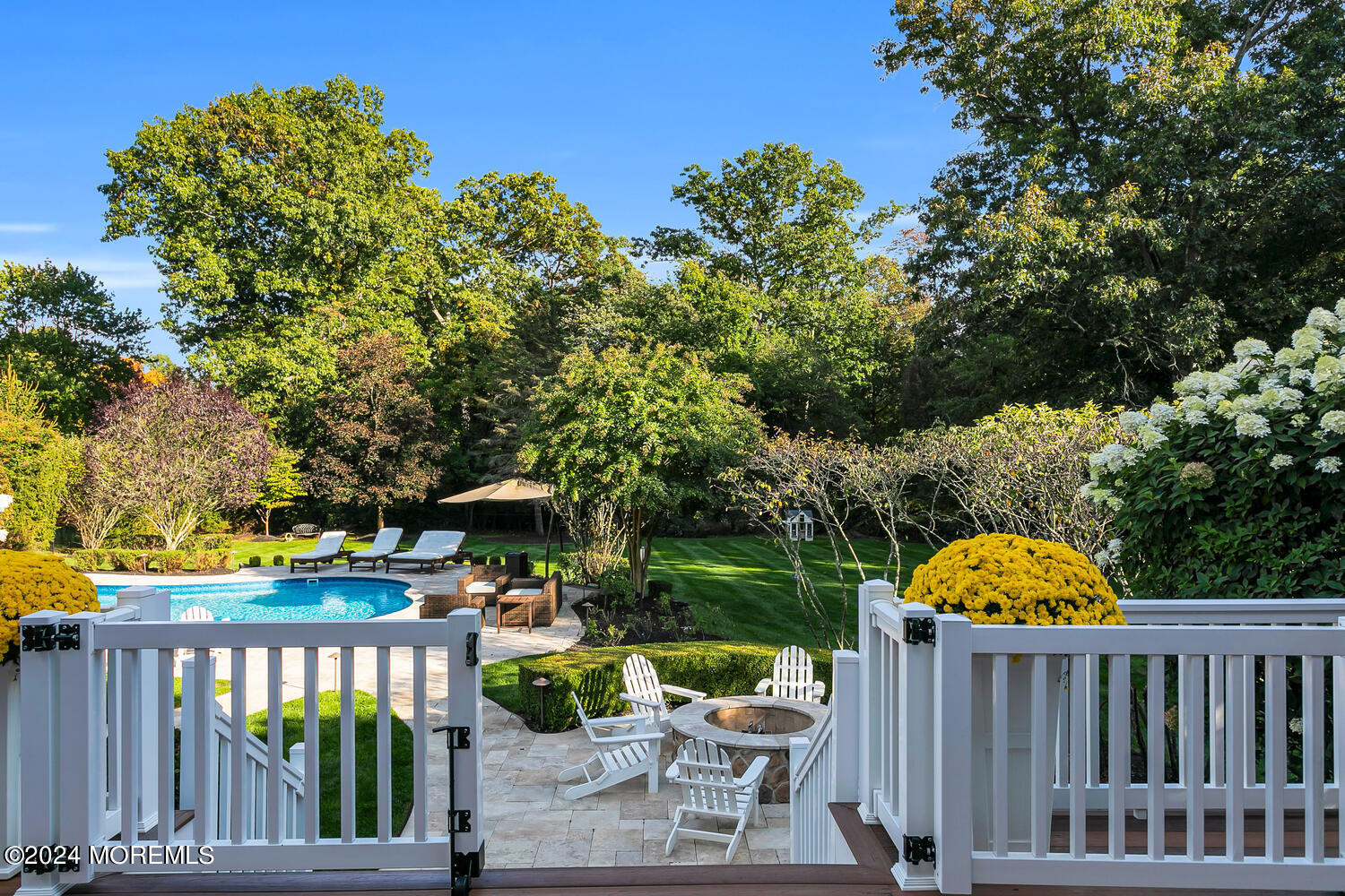19 Old Phalanx Road Lincroft, NJ 07738 - Photo 46 of 68 a view of a chair and table in the patio