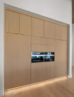 a view of a bathtub in a bathroom