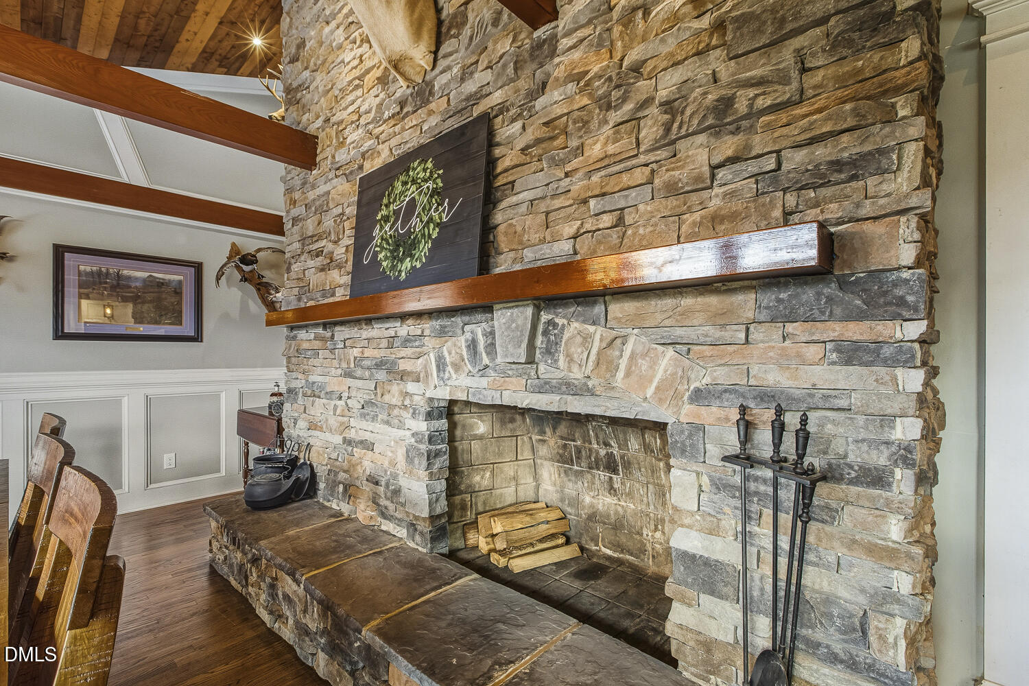 273 Wells Lane Angier, NC 27501 - Photo 10 of 52 a living room with furniture and a fireplace