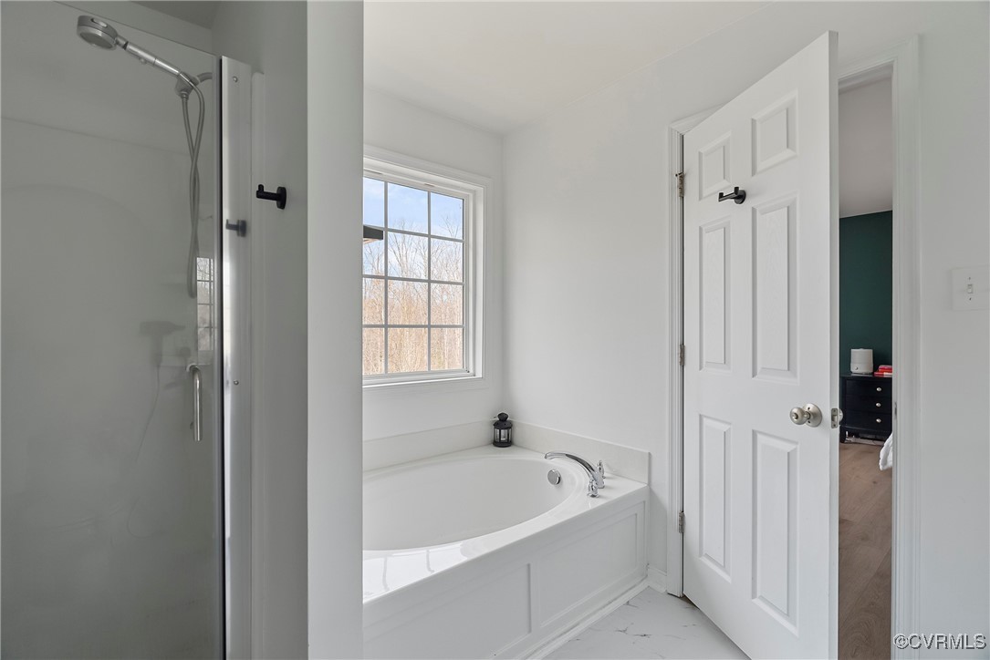 2112 Tomahawk Ridge Place Midlothian, VA 23112 - Photo 32 of 50 Full bath with marble finish floor, a stall shower