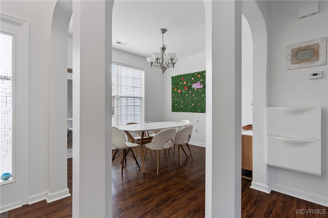 2112 Tomahawk Ridge Place Midlothian, VA 23112 - Photo 6 of 50 Dining room featuring visible vents, baseboards, w