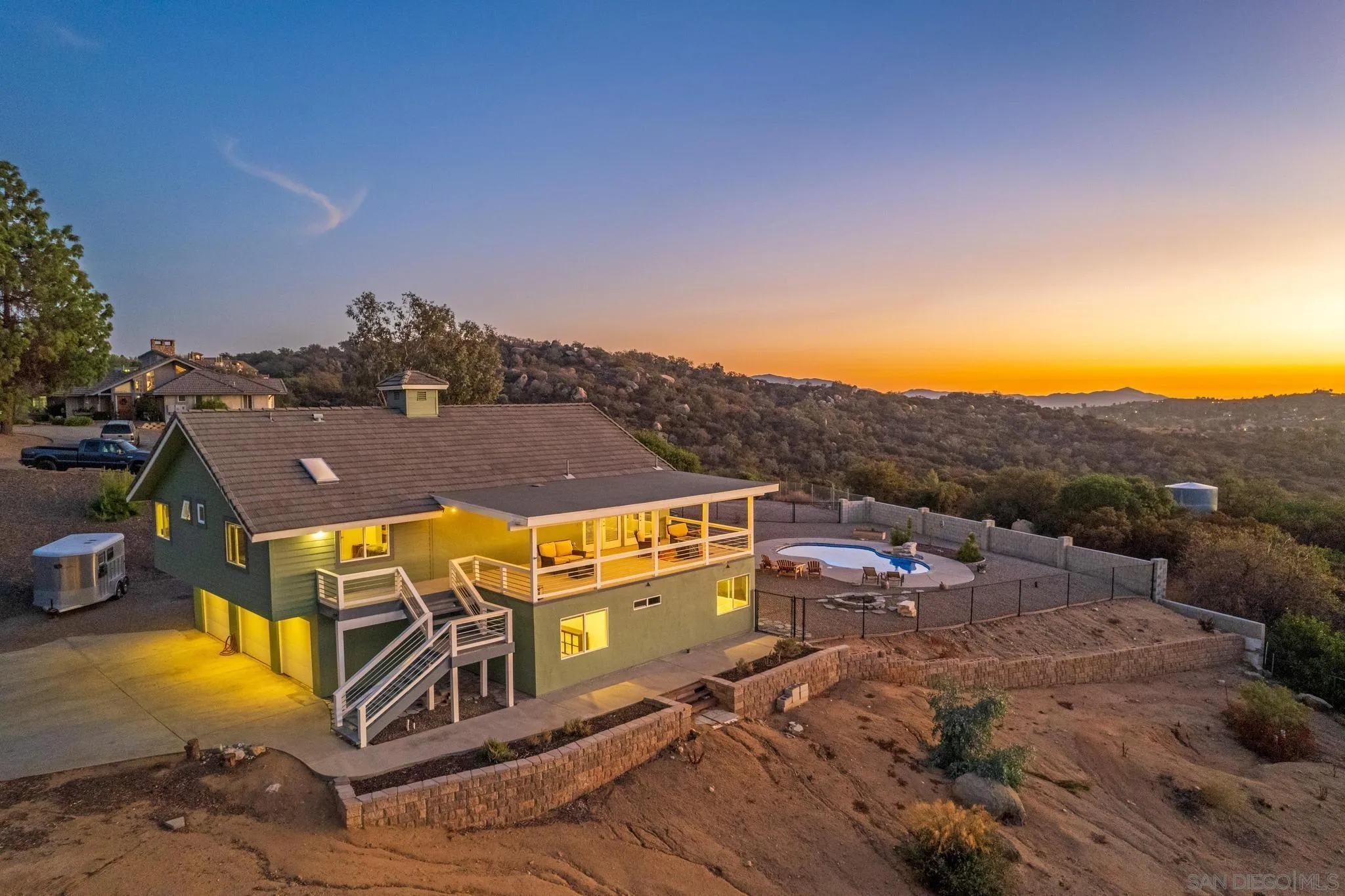 1661 West Winds Ridge Alpine, CA 91901 - Photo 44 of 65 an aerial view of a house with a garden