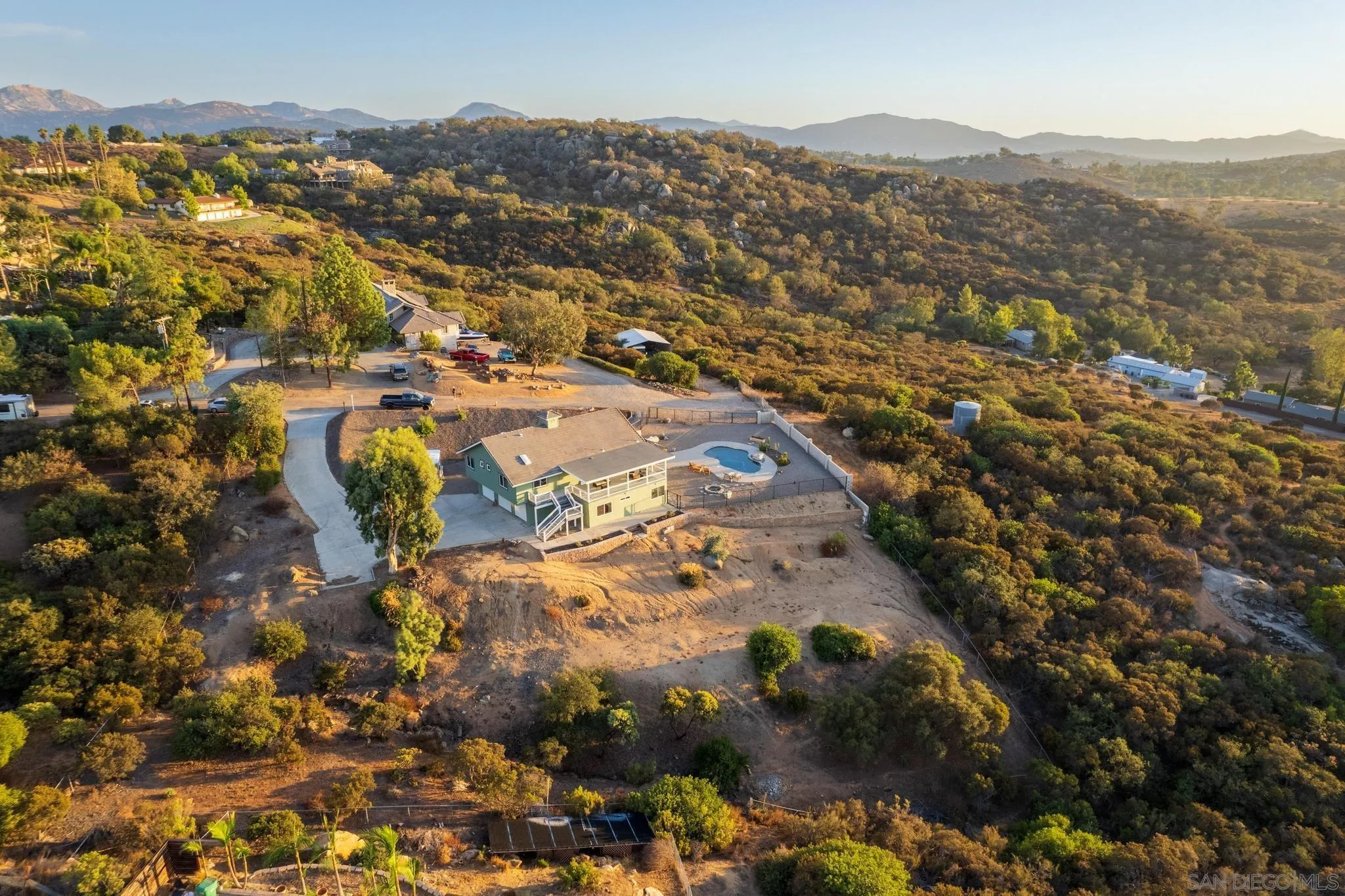 1661 West Winds Ridge Alpine, CA 91901 - Photo 61 of 65 an aerial view of residential house with parking space