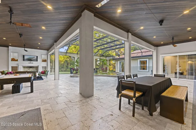 a living room with a couch and a table