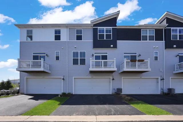 a building view with a garden space