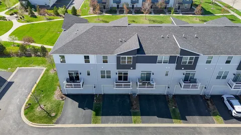 an aerial view of a city