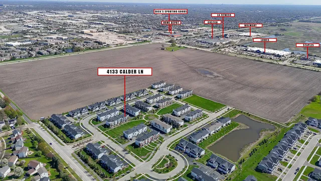 an aerial view of a city