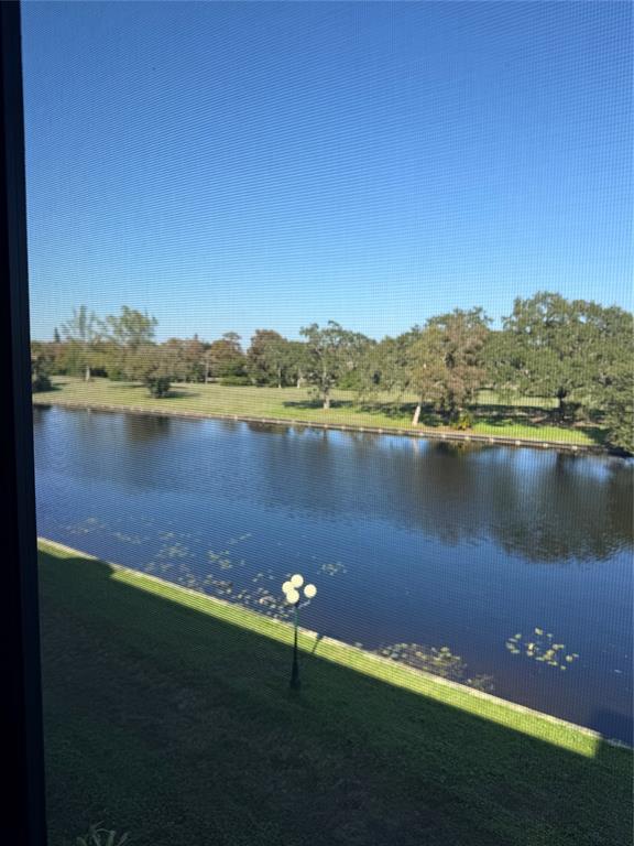 a view of a lake with a city view
