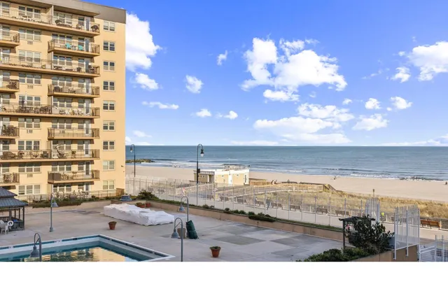 a view of an ocean and beach