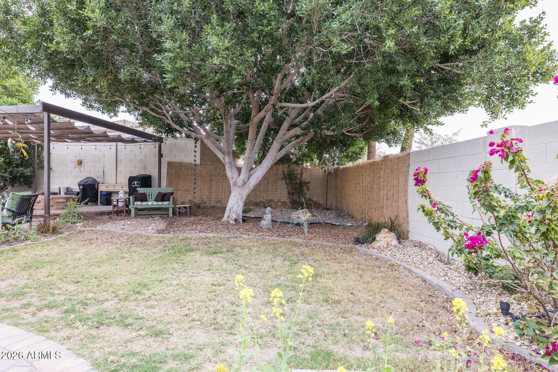 1622 West Nighthawk Way Phoenix, AZ 85045 - Photo 39 of 70 a view of a backyard with a tree