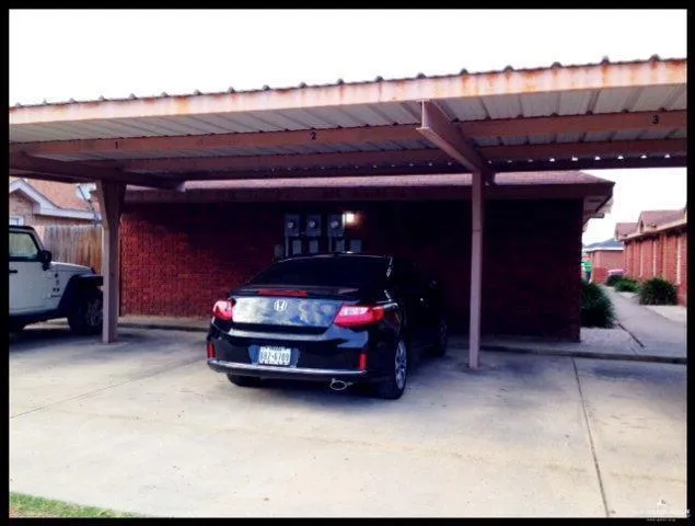 a car parked in garage
