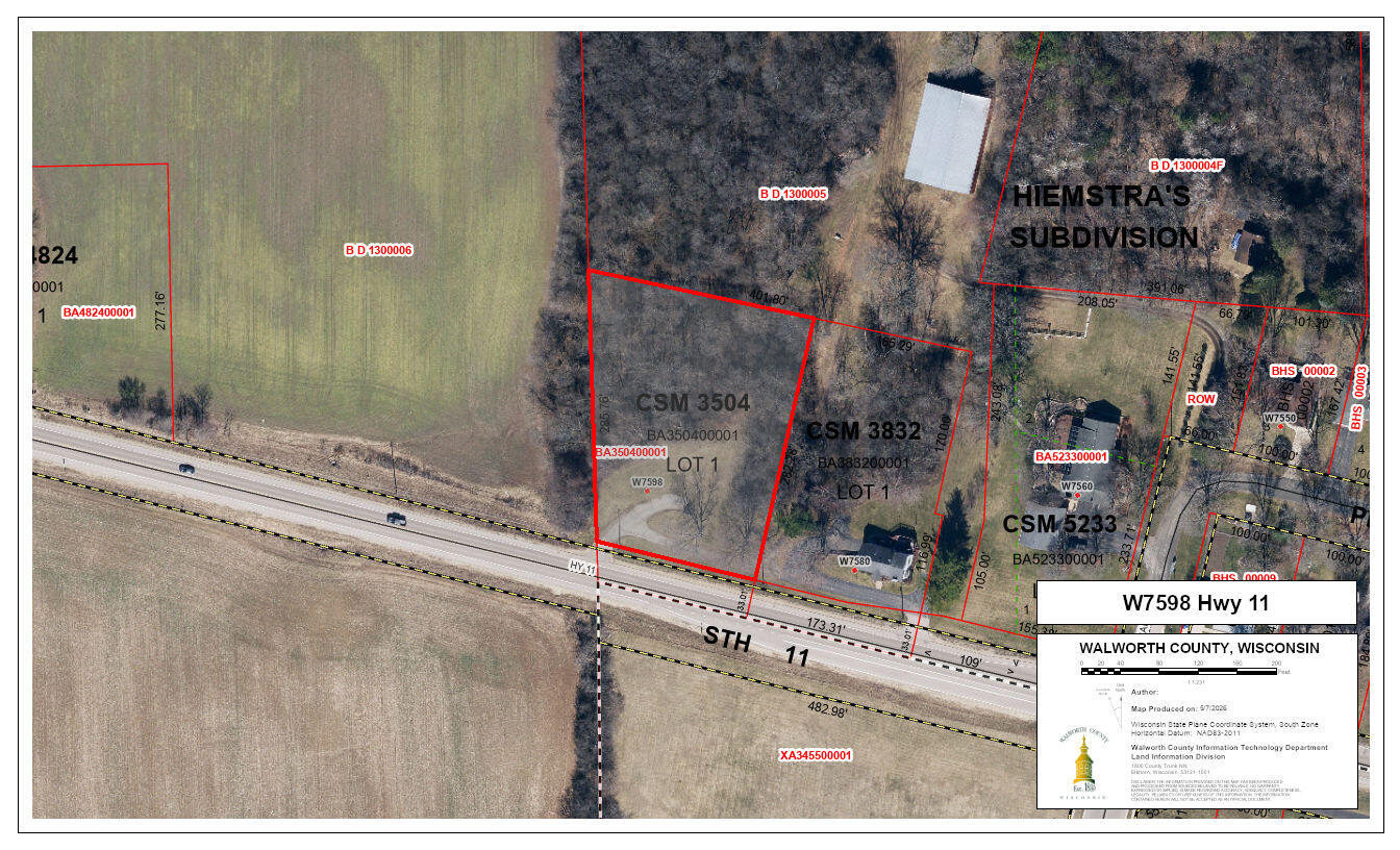 W7598 Highway 11 Delavan, WI 53115 - Photo 6 of 6 Plat