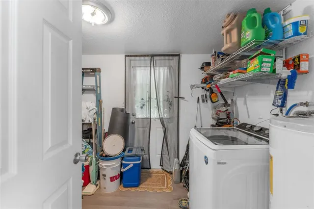 a room with storage and utility