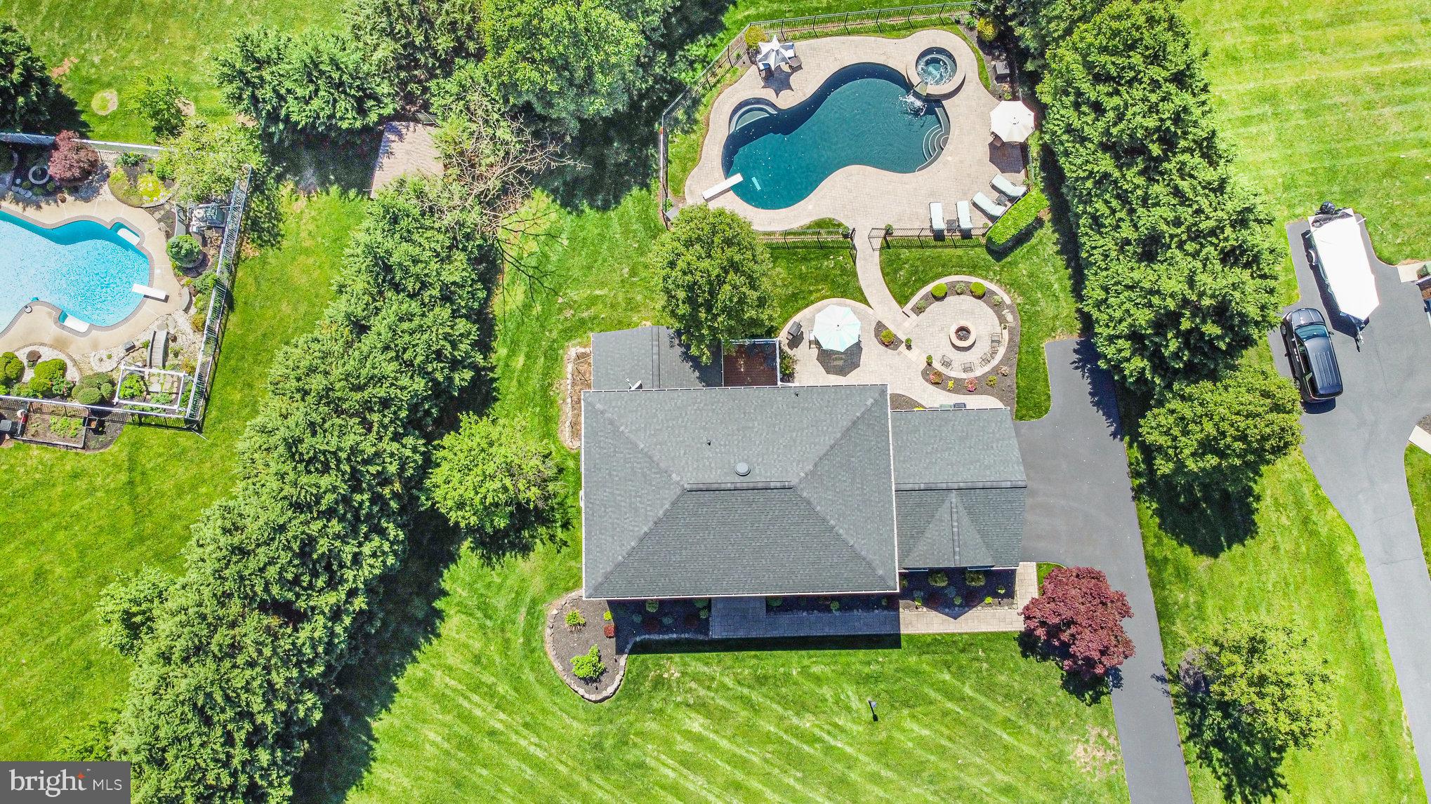 523 Copeland Road Fallston, MD 21047 - Photo 4 of 72 an aerial view of a house with a garden and swimming pool