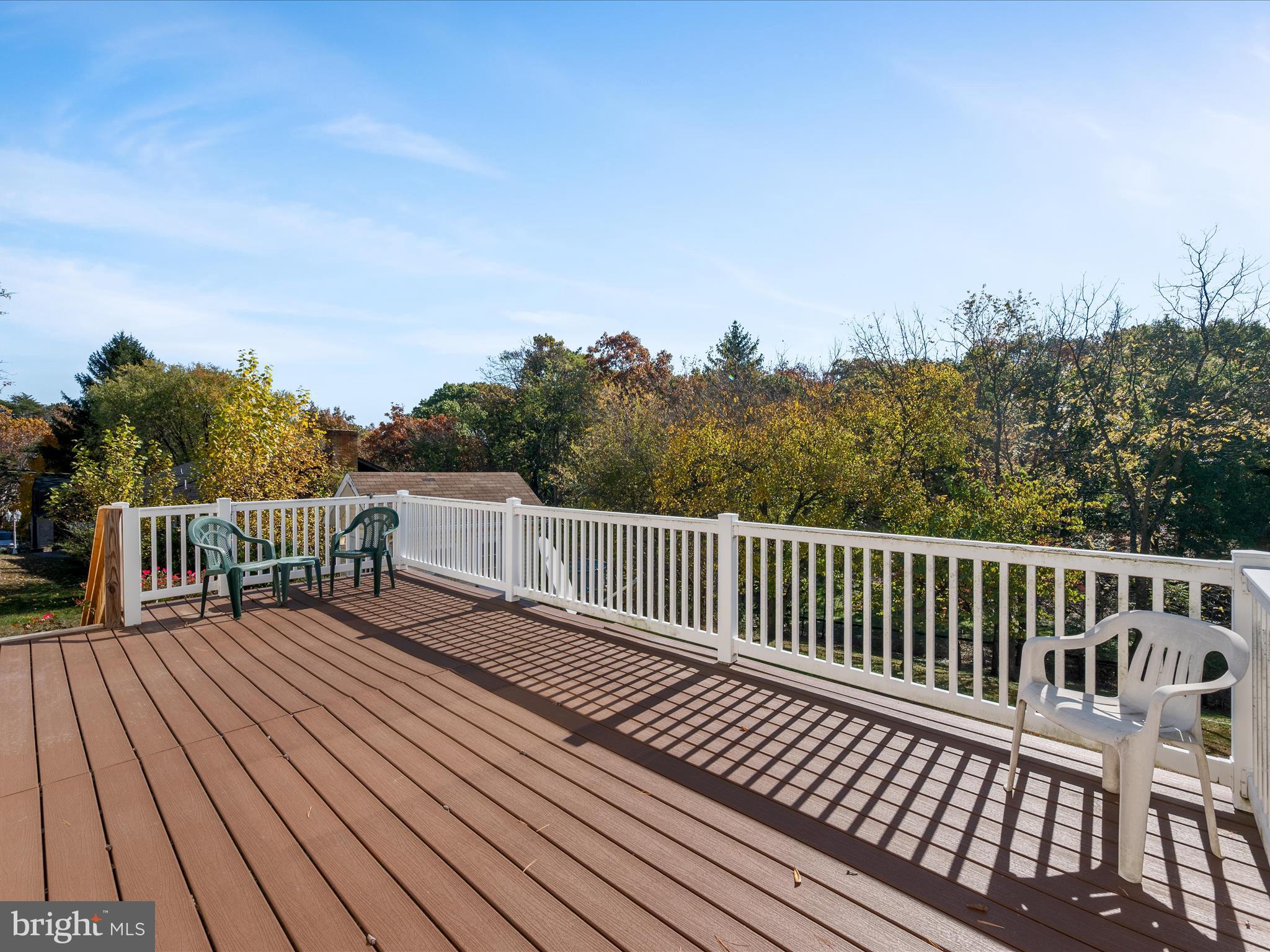 128 Longcroft Road Winchester, VA 22602 - Photo 37 of 41 a view of balcony with wooden floor and fence with a bench