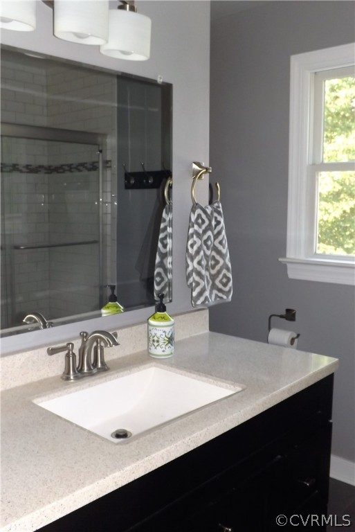 6401 Moseley Road Moseley, VA 23120 - Photo 22 of 34 Hall Bath Has Been Remodeled With a Tall Sink & Vanity & New Fixtures