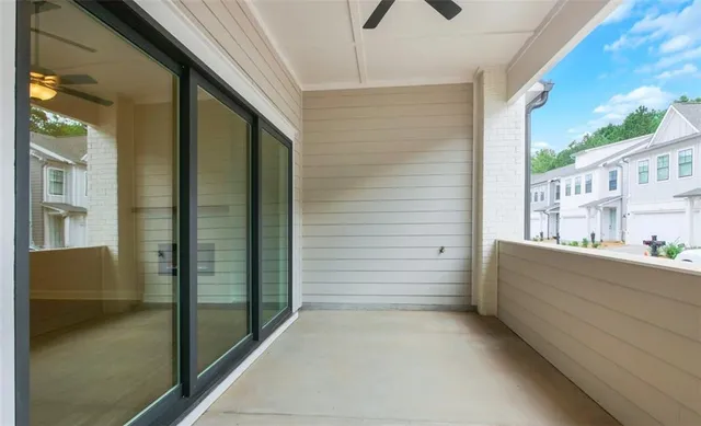 a view of a glass door of a house
