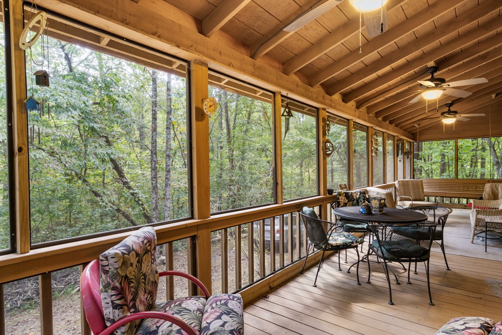 1628 Woods Valley Road Young Harris, GA 30582 - Photo 28 of 36 a view of balcony with furniture