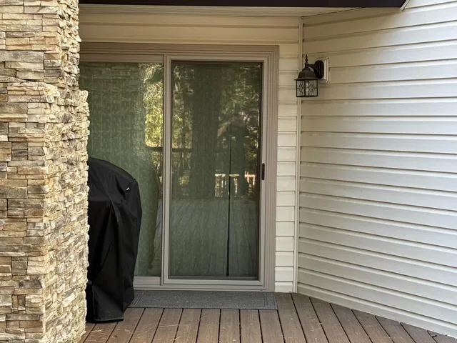 a view of a door front of a house