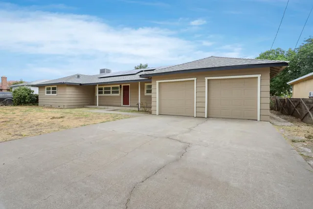 front view of a house with a stove