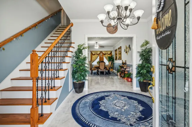 a living room with furniture or couch and a potted plant