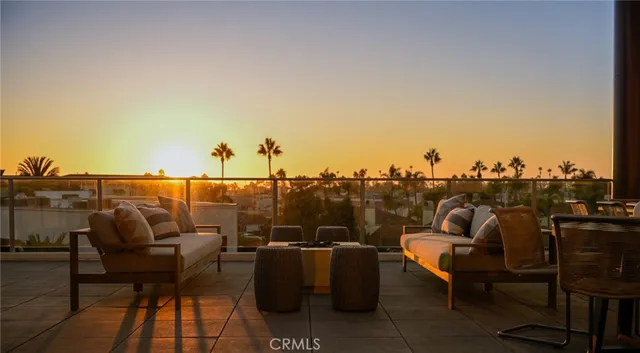 a view of a terrace with chairs