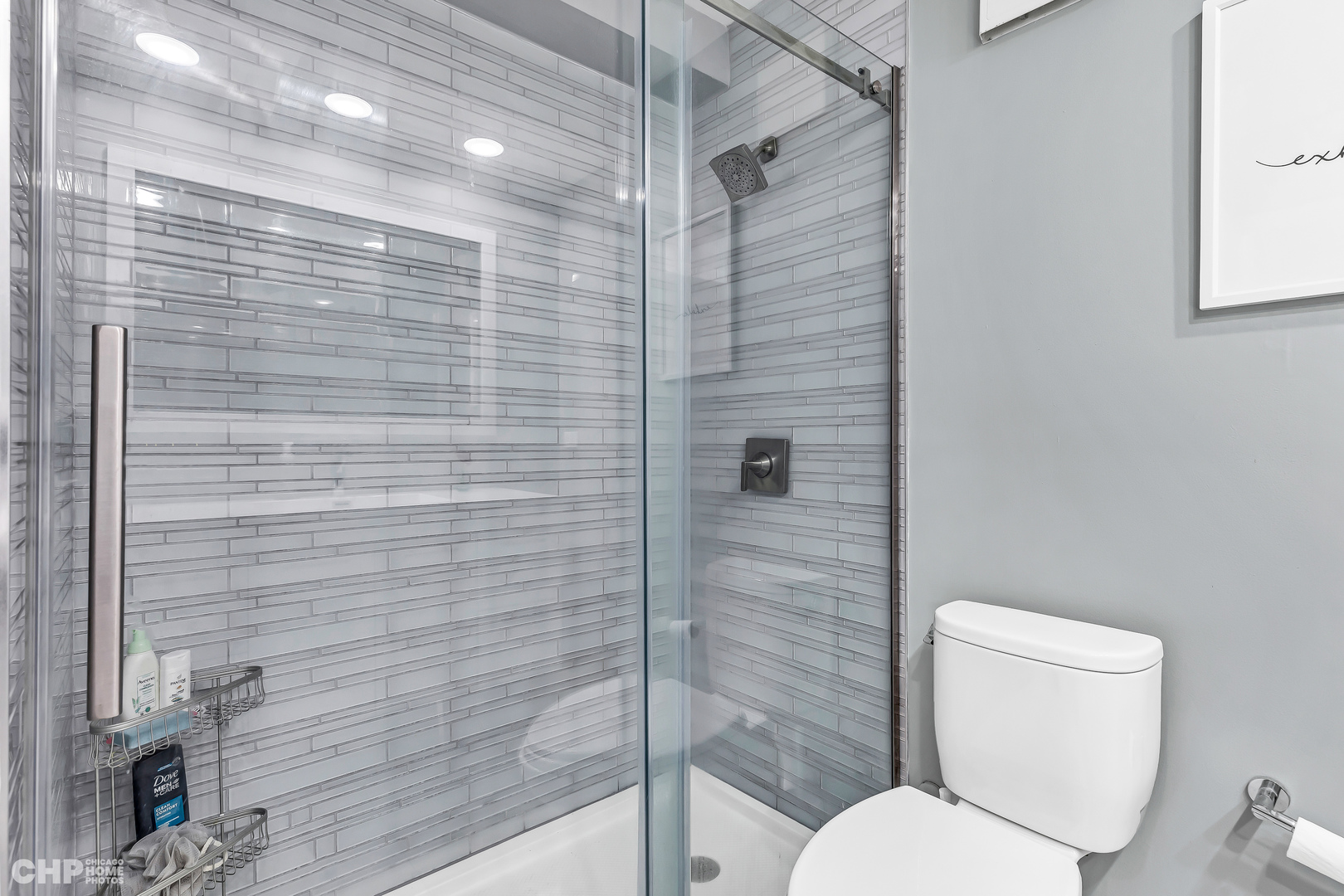 111 East Chestnut Street, Unit 49H Chicago, IL 60611 - Photo 21 of 27 a bathroom with a toilet and a shower