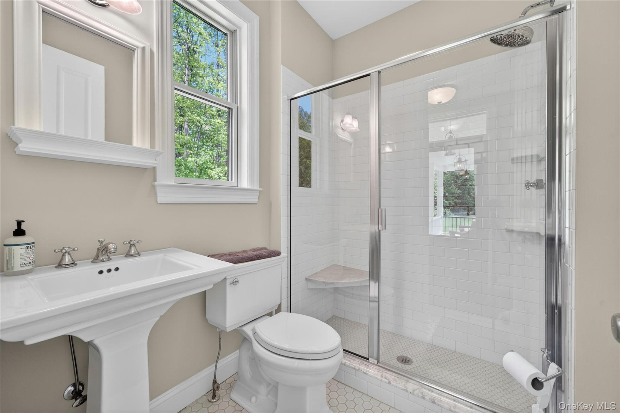 28 Bethlehem Road New Windsor, NY 12553 - Photo 27 of 50 a bathroom with a sink toilet and shower