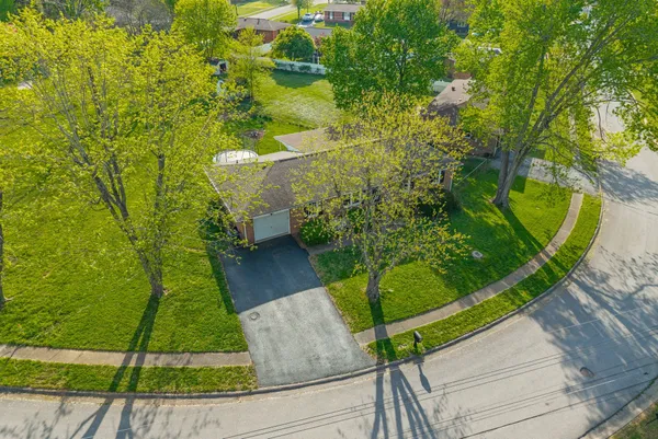 a aerial view of a house