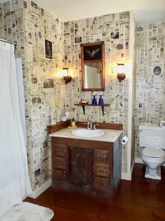 2 Charlemont Road Buckland, MA 01338 - Photo 31 of 42 a spacious bathroom with a granite countertop sink toilet and shower