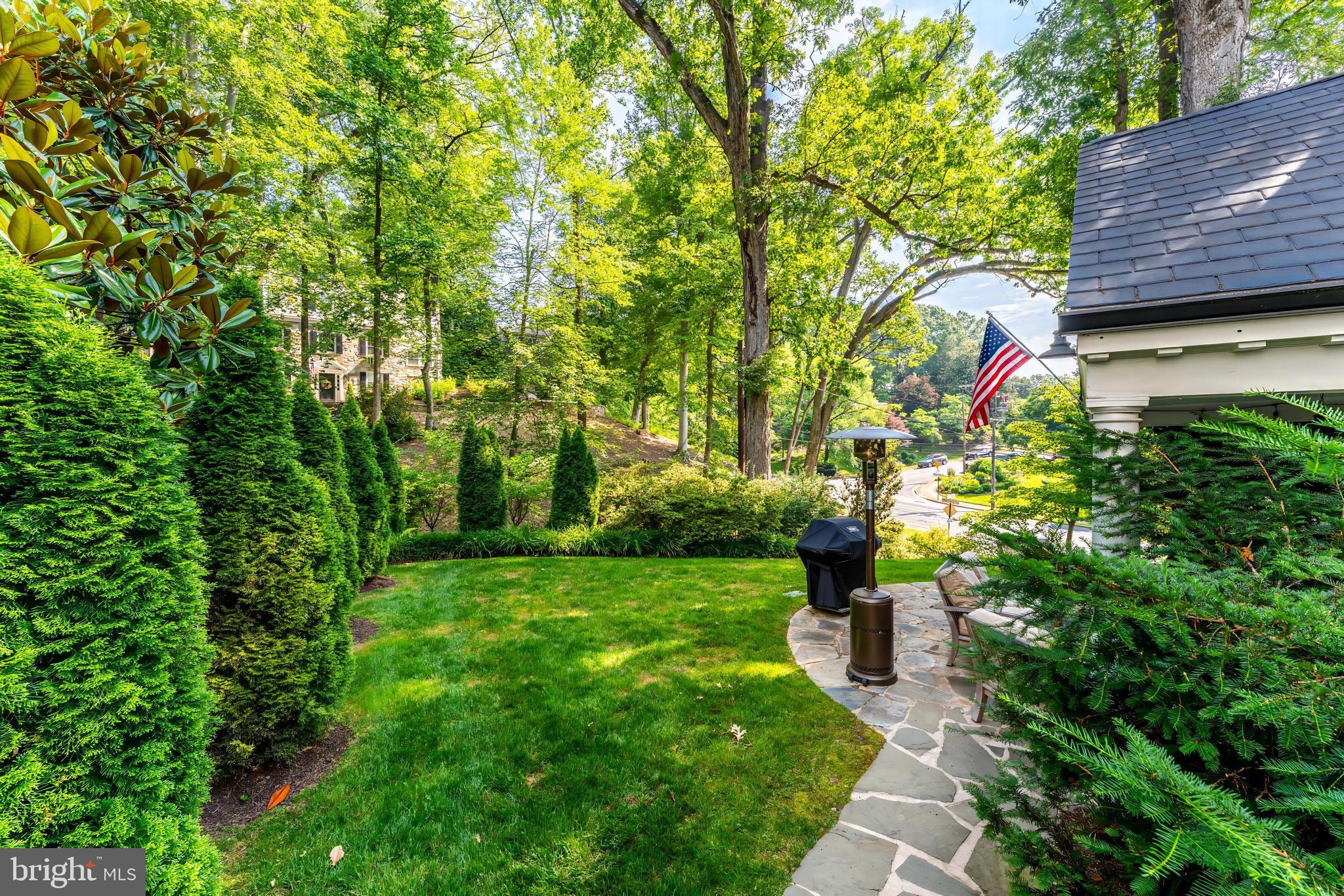 3666 Military Road Arlington, VA 22207 - Photo 51 of 69 a view of a garden with plants and large trees