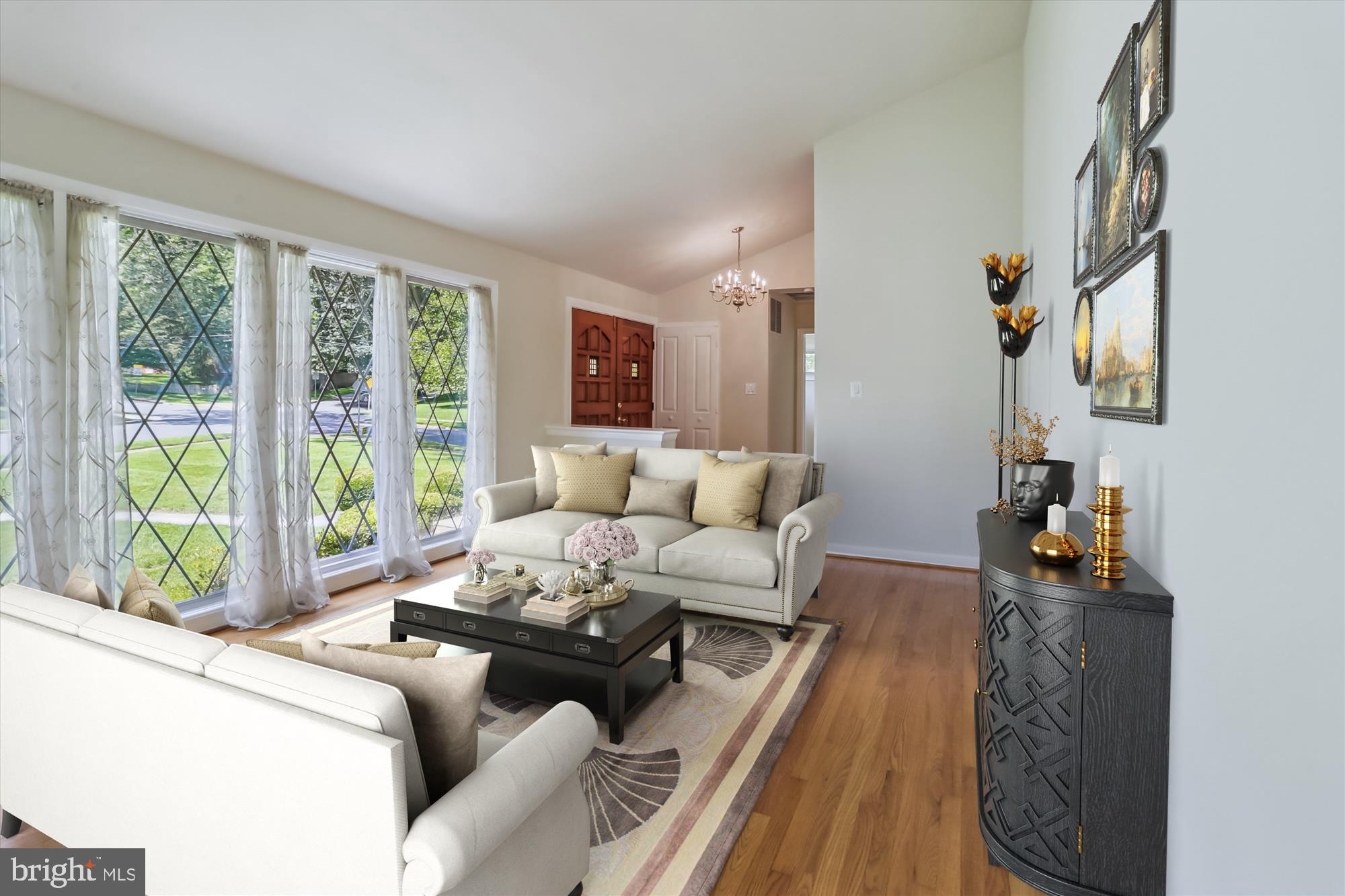 3909 Woodlawn Road Chevy Chase, MD 20815 - Photo 6 of 54 a living room with furniture and a large window