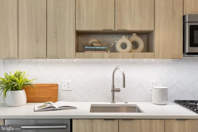 a view of a building from a window