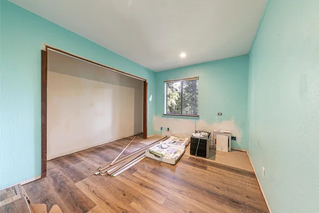 a view of road with trees