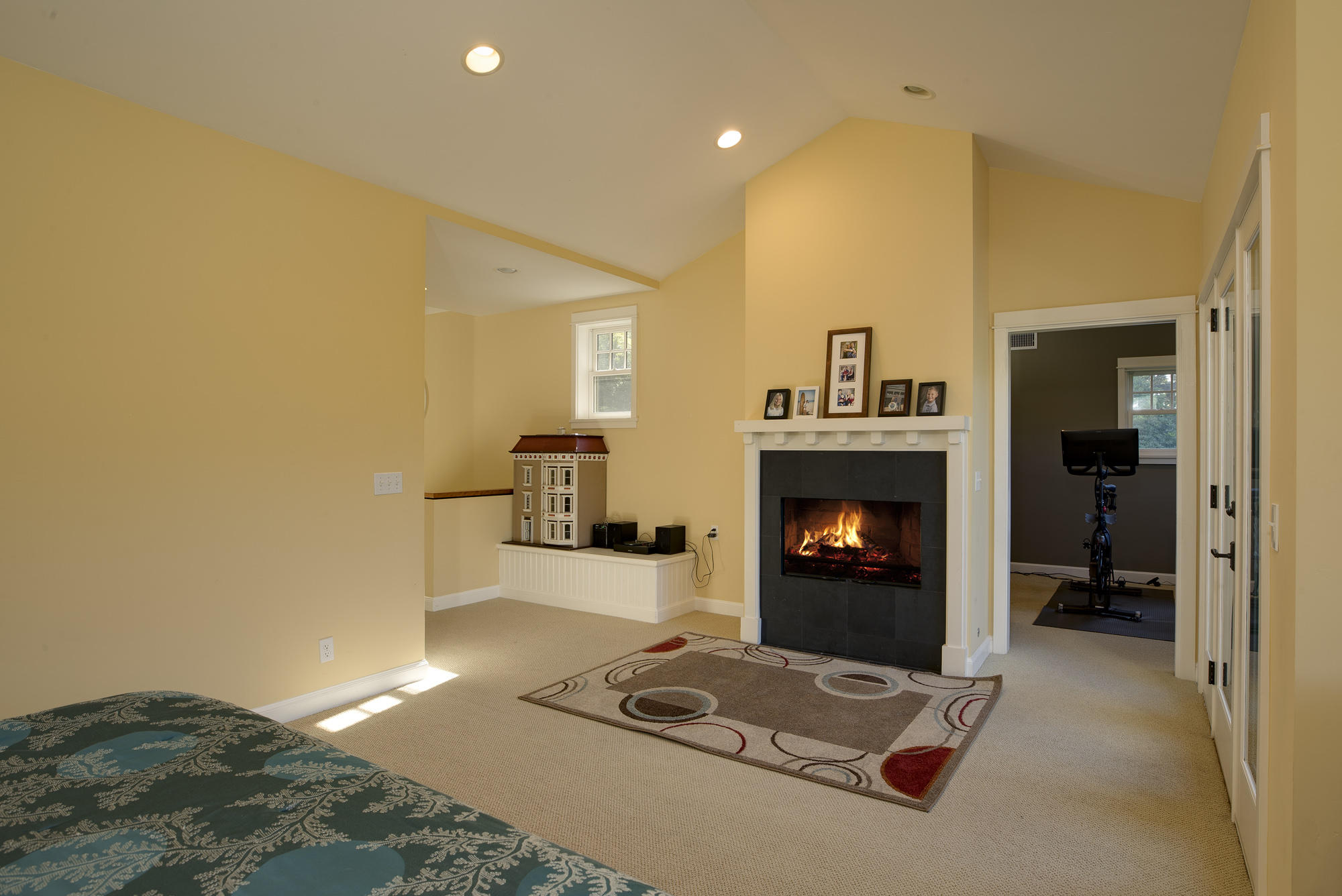 1006 Mission Ridge Road Santa Barbara, CA 93103 - Photo 13 of 21 a living room with furniture and a fireplace