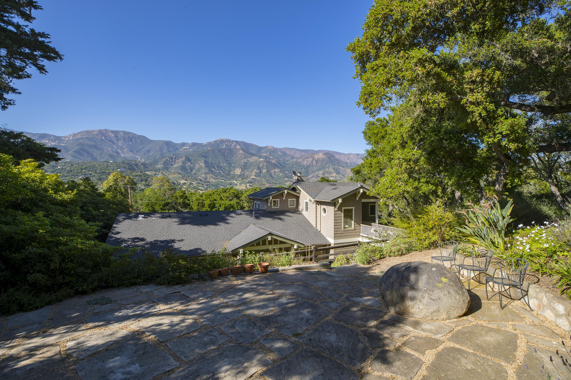 1006 Mission Ridge Road Santa Barbara, CA 93103 - Photo 18 of 21 a view of a house with a mountain