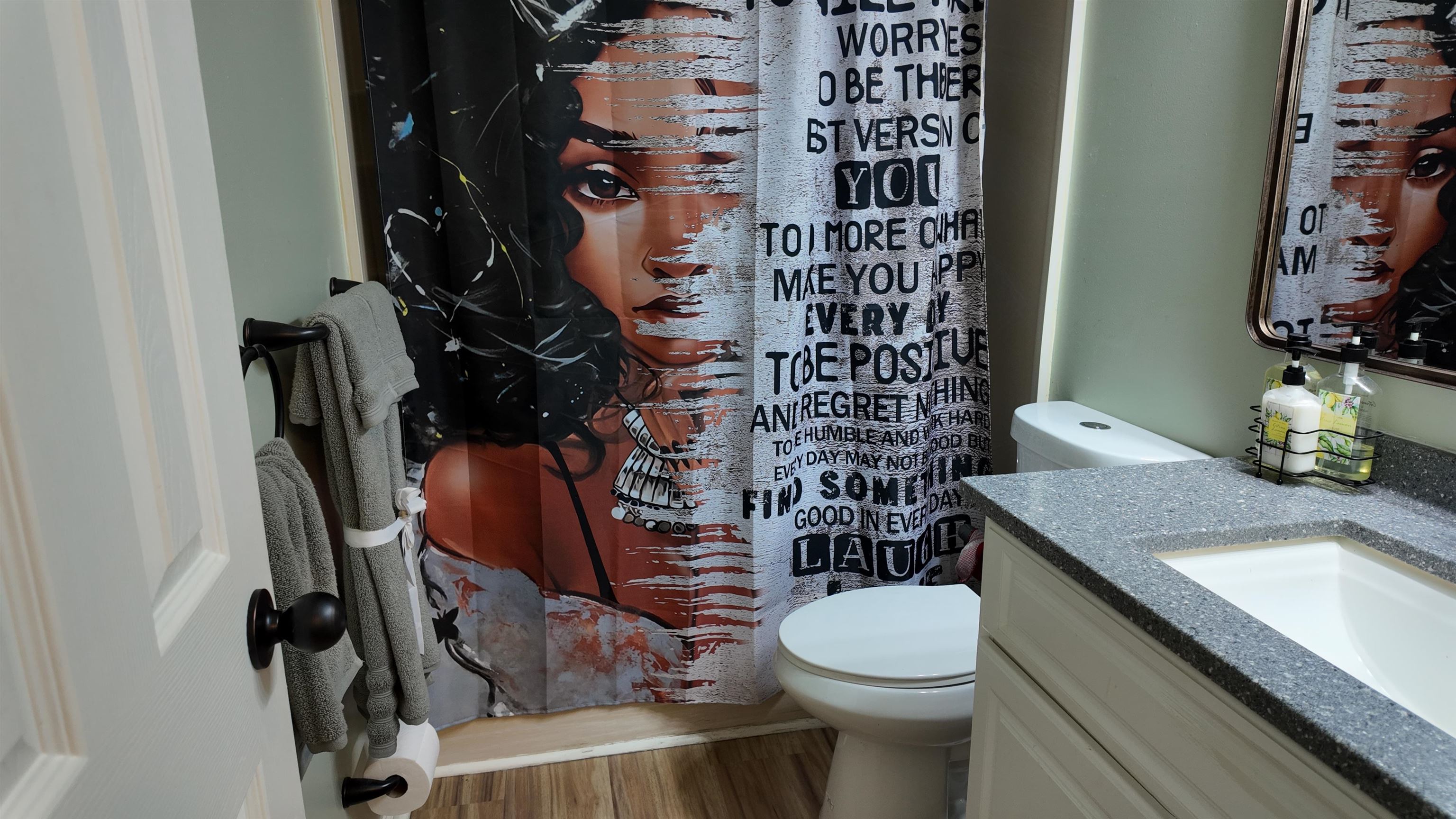 1462 Dover Road Spartanburg, SC 29301 - Photo 26 of 30 Decorative shower curtain.