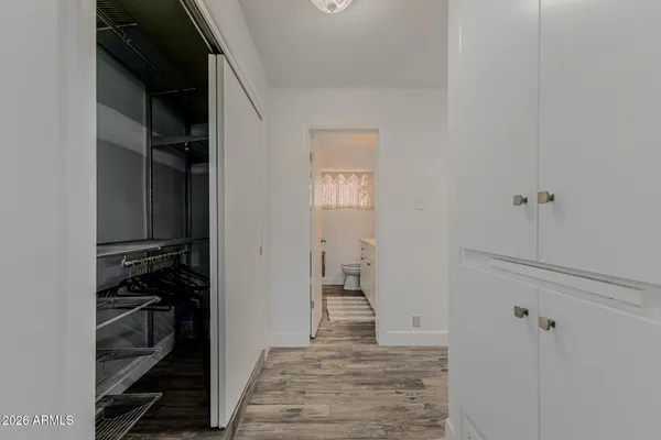a view of a closet