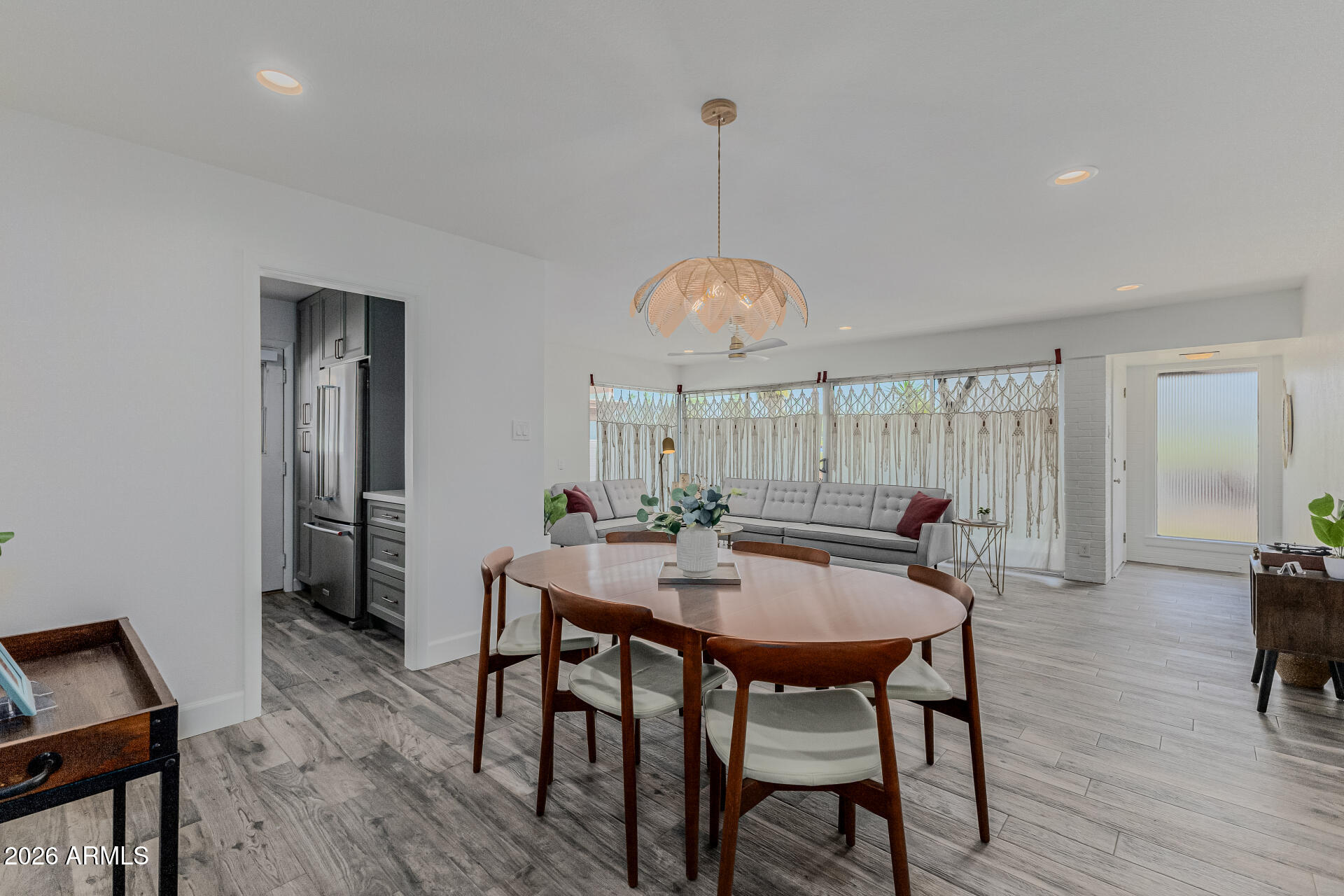 160 East Coronado Road, Unit 58 Phoenix, AZ 85004 - Photo 9 of 50 a view of a dining room with furniture window and wooden floor