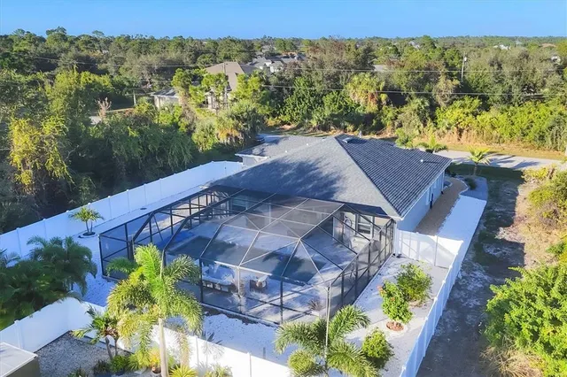 an aerial view of multiple house