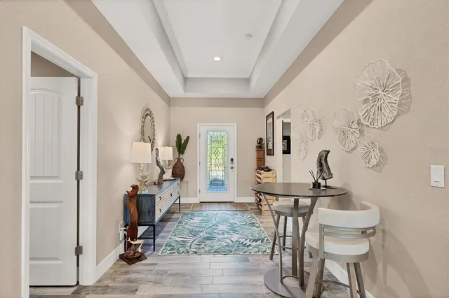 a view of entryway with livingroom and furniture