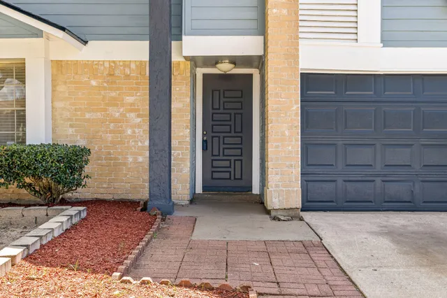 a view of front door of house
